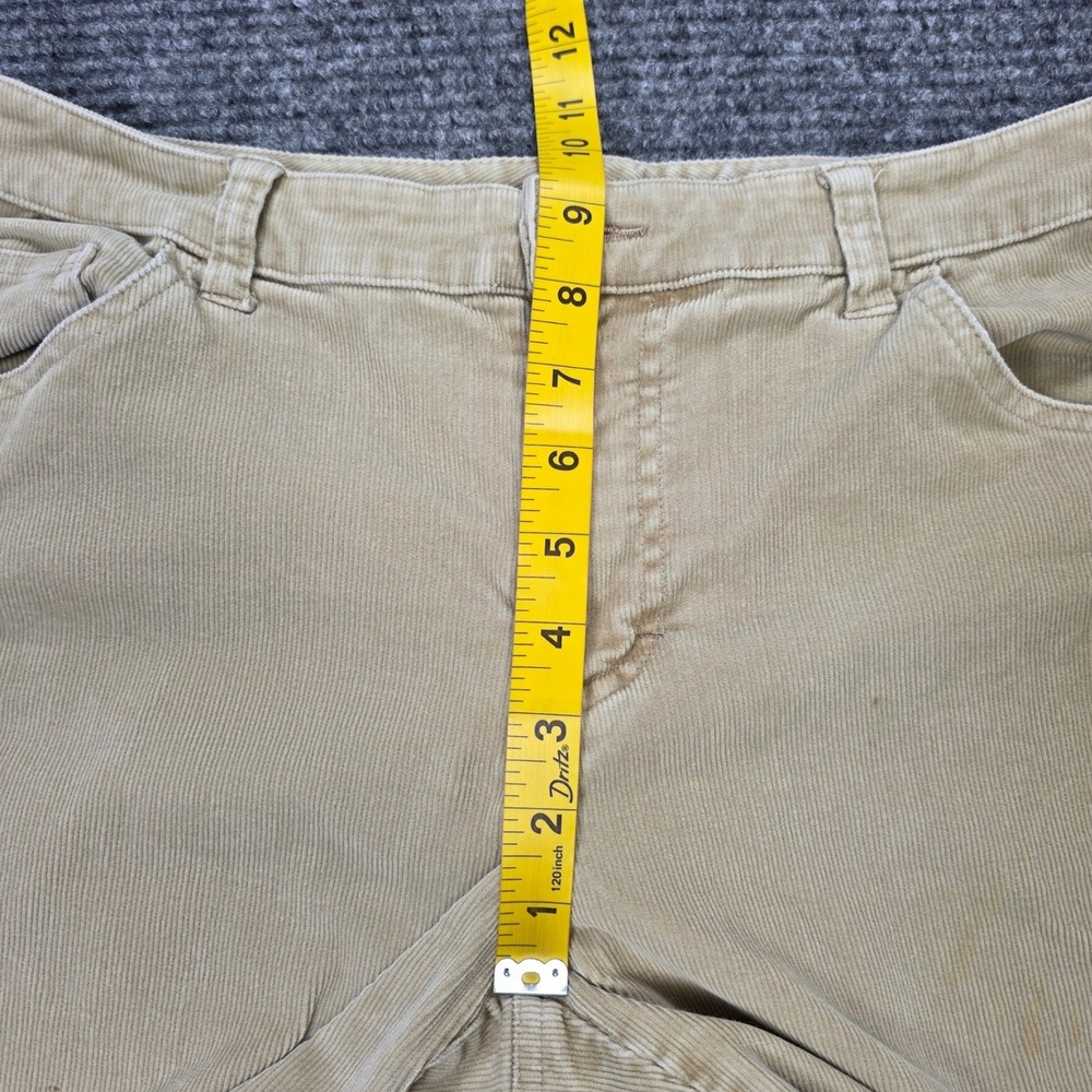 St. John's Bay Corduroy Straight Leg Pants Women's Size 12P Tan Beige Stretch - Picture 7 of 11